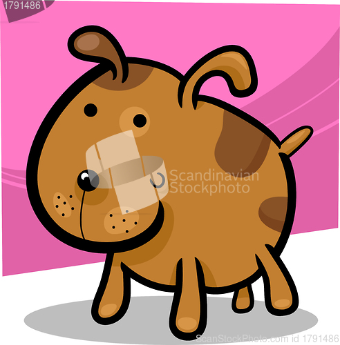 Image of cartoon illustration of cute spotted dog