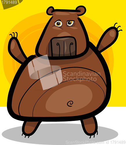 Image of cartoon illustration of grizzly bear