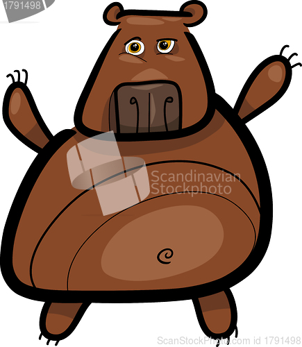 Image of cartoon illustration of grizzly bear