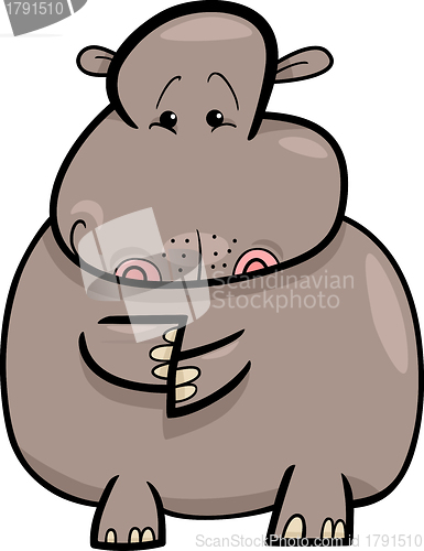 Image of Hippo or Hippopotamus Cartoon