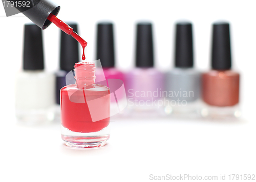 Image of Nail polish isolated on white background