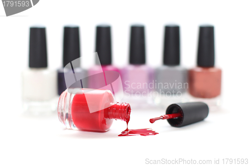 Image of Nail polish isolated on white background