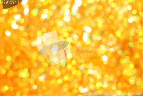 Image of Christmas glittering background. Golden bokeh - abstract texture