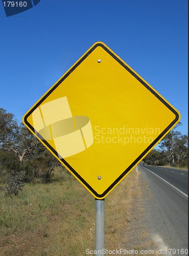 Image of Empty warning road sign