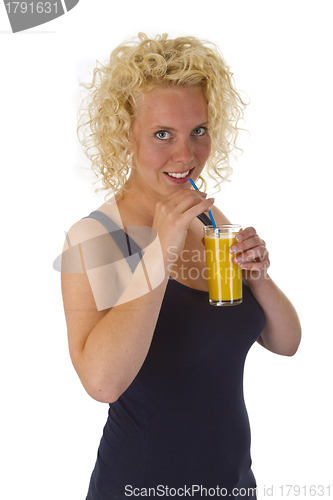 Image of Woman with orange juice 