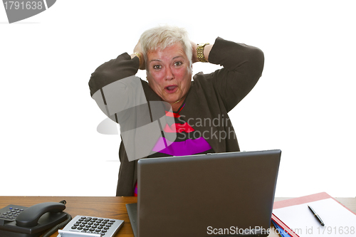 Image of Female senior with laptop