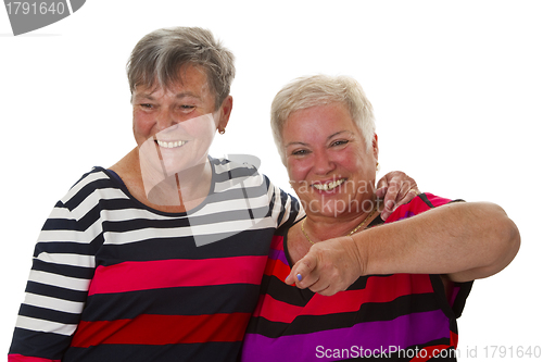 Image of Female senior woman have fun together