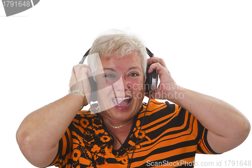 Image of Senior with headphone