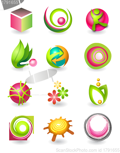 Image of Set of elements for design