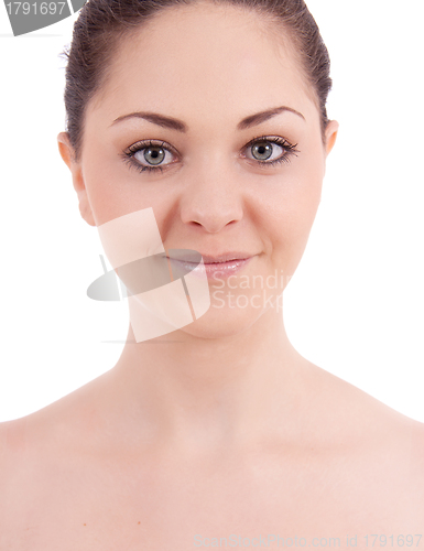 Image of beautiful young smiling woman with healthy skin 