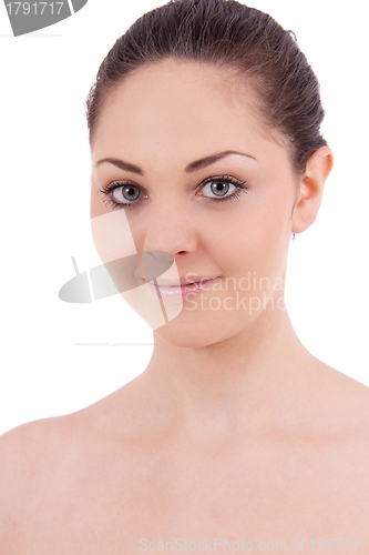 Image of beautiful young smiling woman with healthy skin 