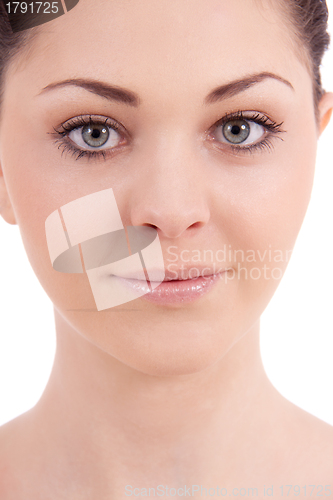 Image of beautiful young smiling woman with healthy skin 