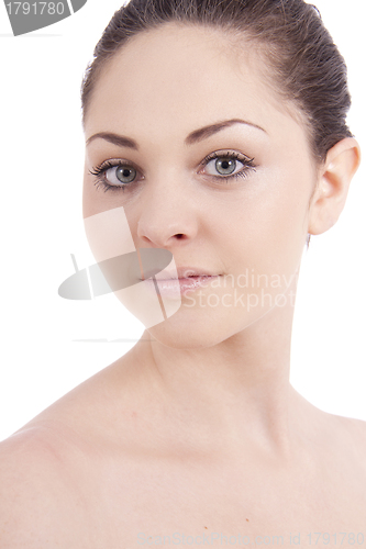 Image of beautiful young smiling woman with healthy skin 