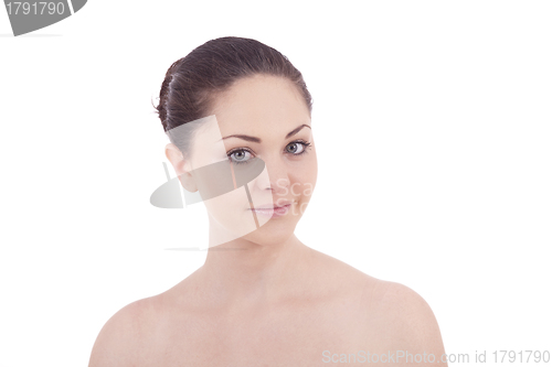 Image of beautiful young smiling woman with healthy skin 