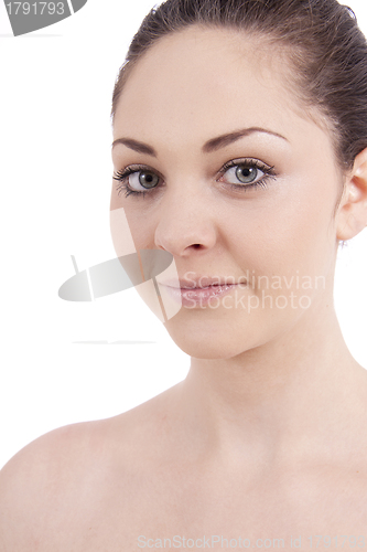 Image of beautiful young smiling woman with healthy skin 