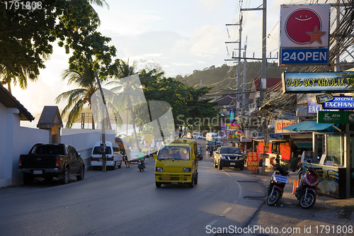 Image of Street in Patong. Thailand. Editorial only. 