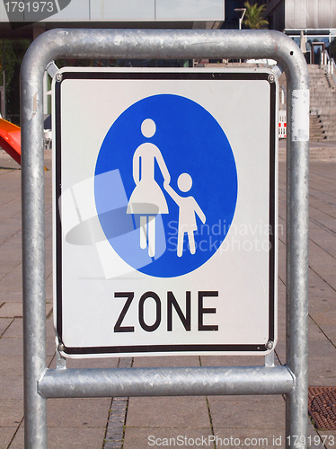 Image of Pedestrian area sign