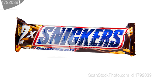 Image of Snickers isolated on white background