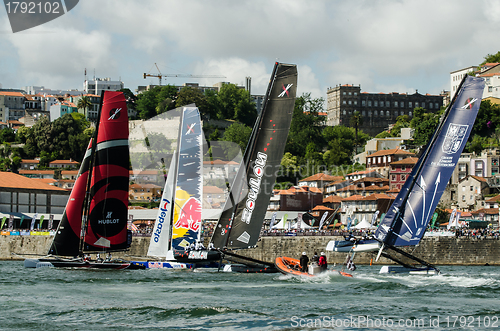 Image of Participants compete in the Extreme Sailing Series