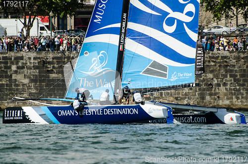 Image of The Wave - Muscat compete in the Extreme Sailing Series