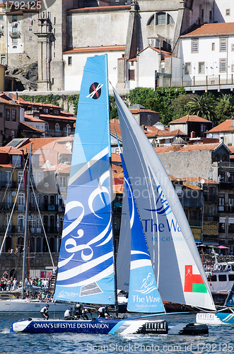 Image of The Wave - Muscat compete in the Extreme Sailing Series