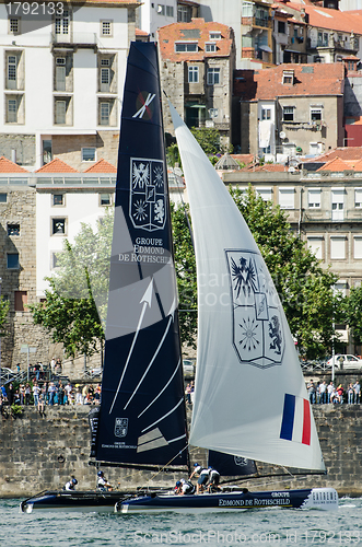 Image of Groupe Edmond de Rothschild compete in the Extreme Sailing Serie