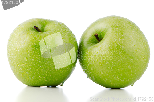 Image of Two fresh green apples