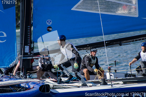 Image of The Wave - Muscat compete in the Extreme Sailing Series