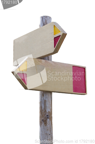 Image of Wooden direction sign