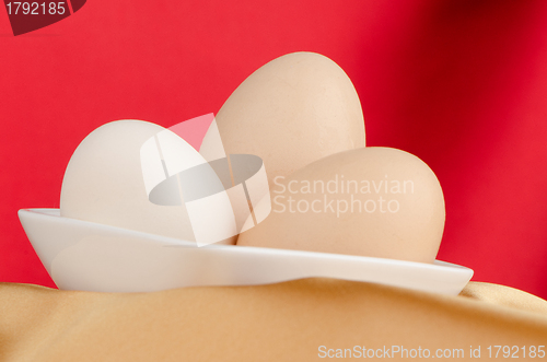 Image of Three eggs in the bowl 