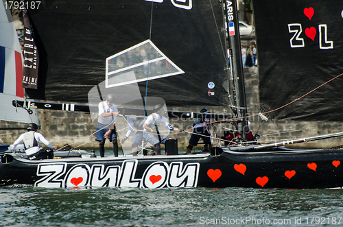 Image of ZouLou compete in the Extreme Sailing Series