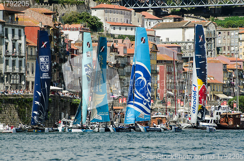 Image of Participants compete in the Extreme Sailing Series