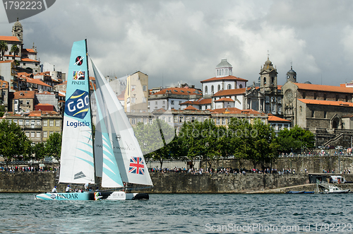 Image of GAC Pindar compete in the Extreme Sailing Series