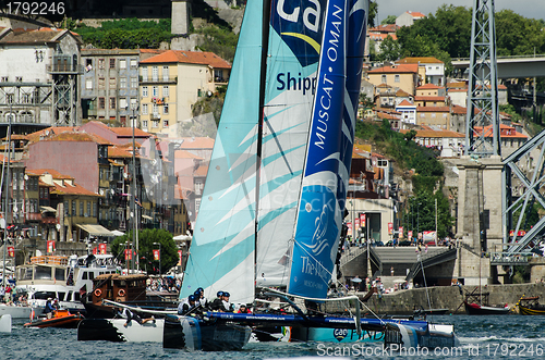 Image of The Wave - Muscat compete in the Extreme Sailing Series