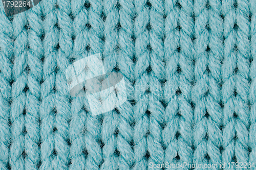 Image of Blue knitted wool