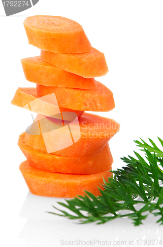 Image of Pile of carrot slices