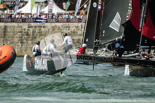 Image of ZouLou compete in the Extreme Sailing Series