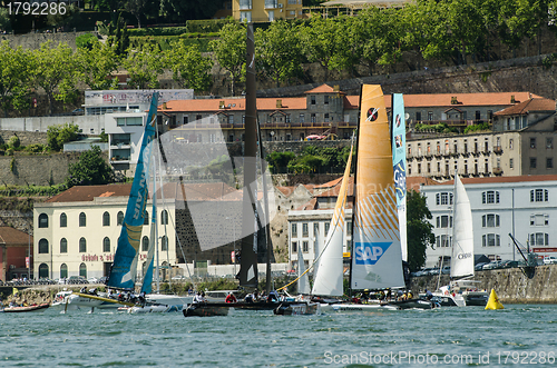 Image of Participants compete in the Extreme Sailing Series