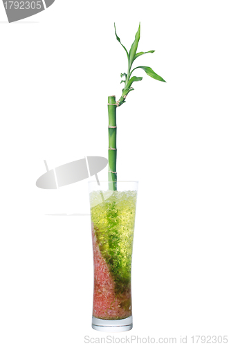 Image of Glass jar with bamboo 