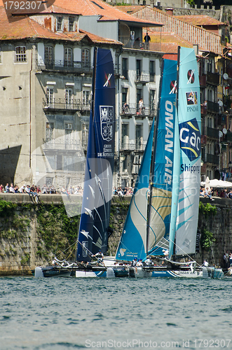 Image of Participants compete in the Extreme Sailing Series