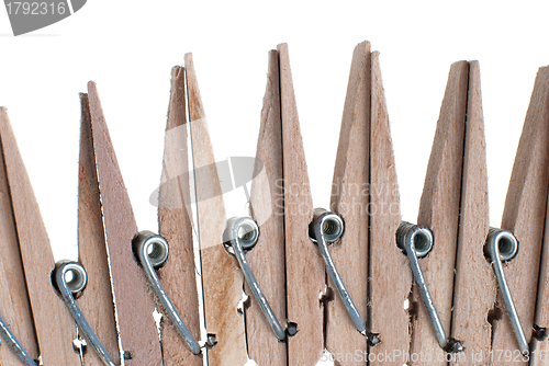 Image of Wooden clothes pegs