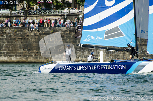 Image of The Wave - Muscat compete in the Extreme Sailing Series