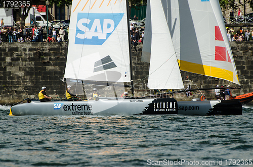 Image of SAP Extreme Sailing Team compete in the Extreme Sailing Series