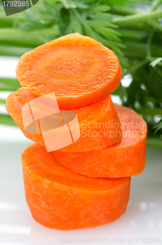 Image of Pile of carrot slices