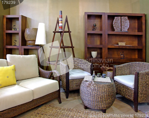 Image of Rattan living room