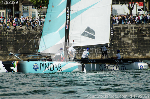 Image of GAC Pindar compete in the Extreme Sailing Series