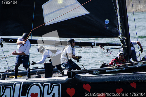 Image of ZouLou compete in the Extreme Sailing Series