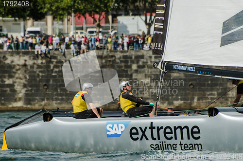 Image of SAP Extreme Sailing Team compete in the Extreme Sailing Series