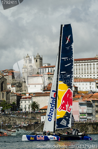 Image of Red Bull Sailing Team compete in the Extreme Sailing Series