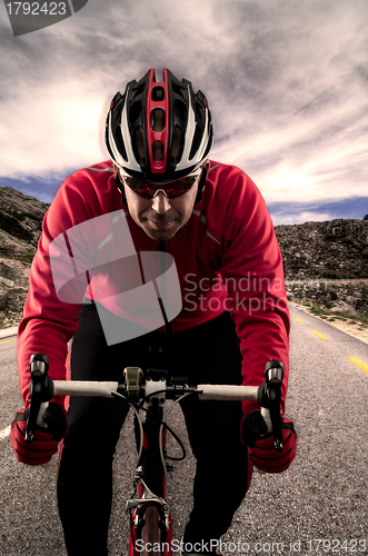 Image of Cyclist on the road